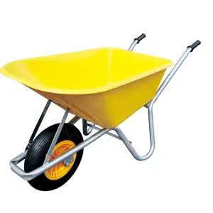 थोक wheelbarrow निर्माण प्लास्टिक wheelbarrow 100L Limex पीपी पाली wheelbarrow के साथ पीवीसी टब साँस का पहिया किला 85L