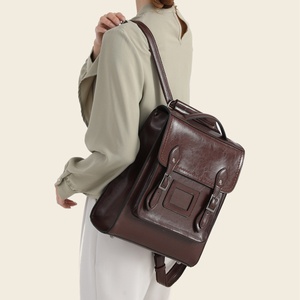 Mochila de Cuero Personalizada, Ligera, Moderna, Retro, Estilo Británico para Mujer, Bolsa para el Trabajo, Bolsos de Mano para Mujer - Product Image 2