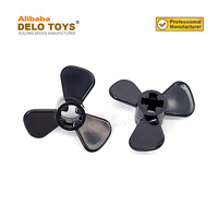 DELO TOYS Briques de construction DIY en ABS, hélice en plastique à 3 pales de 3 diamètres avec trou d'axe (N°6041)