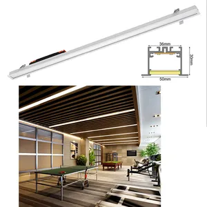 Yüksek kaliteli aydınlatma fabrikası 50*30mm ince lineer led ışık gömme led doğrusal ışık trim ile