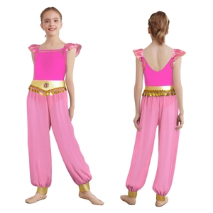Disfraz de Danza Árabe para Niñas de 6 a 16 Años, Mono con Pantalones Largos de Chifón y Braguitas Integradas para Juego de Roles, Cosplay y Carnaval - Product Image 4