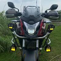 Feux auxiliaires de moto J4A super lumineux 160W, faisceau haut et bas, lumière blanche, feu antibrouillard jaune LED