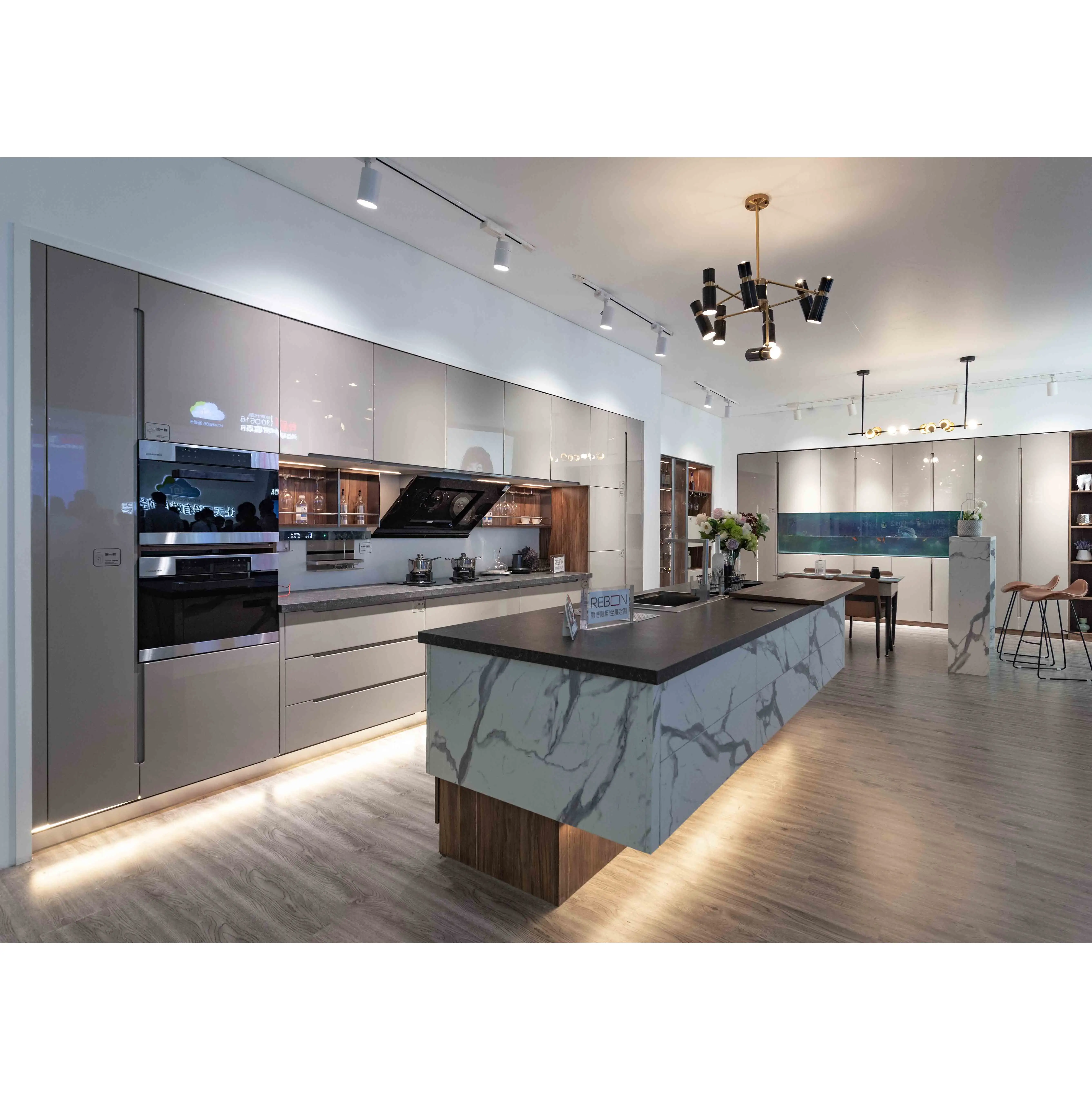 European Luxury Modern Accessories Design Glossy Lacquer Kitchen Cabinets