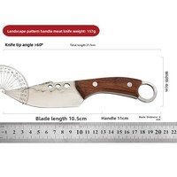 Couteau à viande forgé en acier inoxydable 4Cr13, couteau à fruits, couteau à steak pour barbecue, couteau à bœuf et agneau, outil d'extérieur pour dépecer les os