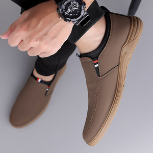 Mocassins Homme à Enfiler Bout Rond Tige Synthétique Semelle Extérieure en Caoutchouc Antidérapante Chaussures Décontractées d'Automne pour la Conduite - Product Image 3