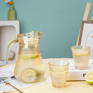 Ensemble de bouteilles et de tasses en verre épaissi, résistant à la température, pour thé, jus et eau froide, avec fonction de refroidissement - Product Image 6