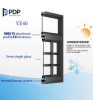PDP As2047 Certified Single Glazed Aluminio Hopper Top Hung Windows Villa French Toldo Windows