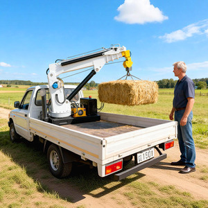 Grúa Hidráulica Articulada de 1 Tonelada para Camioneta Pick Up con Pluma Lateral y Control Remoto - Product Image 1