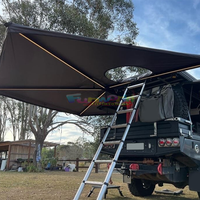 Auvent de toit latéral de voiture 180 270 degrés Bat Awing tente de toit Camping-car Auvent 4x4 270 Auvent autoportant avec lumière LED