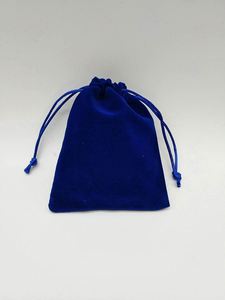 Promotion : Collier et boucles d'oreilles de qualité supérieure, cadeau de fête, sac à bijoux en velours bleu avec cordon de serrage pour mariage - Product Image 5