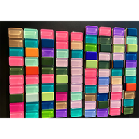 Tuiles de Mahjong Américaines Premium 4 couches, couleurs mélangées, mini-set en acrylique pour jeu manuel, usage occasionnel et domestique