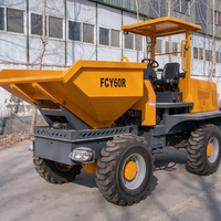 Truk Tipper Mini Diesel 6 Ton 4x4, Wheel Loader dengan Bucket 2.0m, Kontrol Hidrolik Penuh, Bersertifikasi CE EPA untuk Pembangunan Jalan