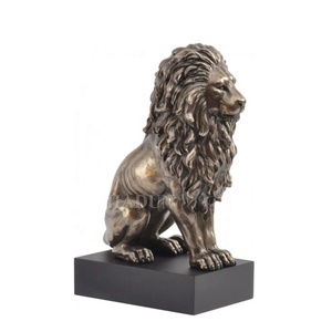 Moderna decorazione esterna grande popolare fusione di animali in ottone statue bronzo oro <span class=keywords><strong>leone</strong></span> scultura in vendita - Product Image 5