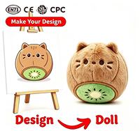 Boneka Plush Custom OEM, Mainan Fidget Isi Kapas PP, Bersertifikat CPC EN71, Desain Logo Kemasan Custom, Bahasa Prancis