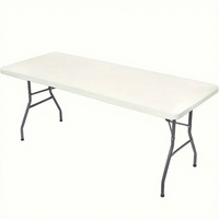 Housse de table ajustée en spandex de qualité supérieure, rectangulaire, élastique, pour pique-nique en plein air, mariage, fête, banquet, fournitures pour événements