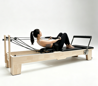 MJD Fitness Appareil de Pilates Reformer en Bois d'Érable de Haute Qualité et Durable, Machine Classique avec Couleur et Logo Personnalisés