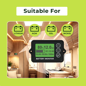 Monitor de Batería Inteligente EJ-BC10 10V-80V para Paquetes de Baterías con Pantalla LCD, Shunt 75A/150A/500A, Medidor SOC de Alta Precisión - Product Image 5