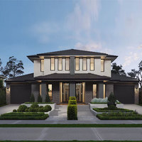 Kit de maison préfabriquée modulaire à panneaux, mur extérieur, villas de luxe modernes, système à panneaux