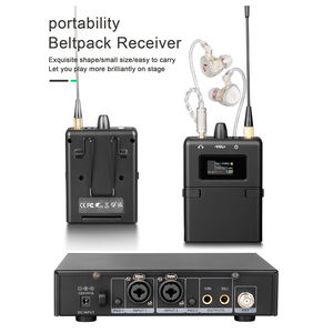Système de monitoring intra-auriculaire sans fil UHF stéréo K24 pour la scène, les répétitions en studio et la musique live, avec suppression du bruit et connectivité XLR - Product Image 5