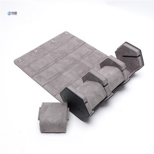 OEM Handmade Travel Use <strong>Watch</strong> <strong>Boxes</strong> Black Saffiano <strong>Watch</strong> Roll for <strong>Watches</strong> <strong>Holder</strong> - Product Image 3