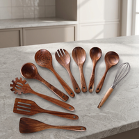 Cuillère en bois laqué de qualité alimentaire, faite à la main, ustensile de cuisine, vente en gros, prix compétitifs direct usine