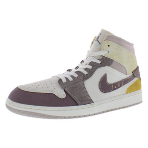 Nike Air Jordan 1 MID SE หัตถกรรมรองเท้าผู้ชายสี sail/taupe hoze/ หินฟอสซิลหินทันสมัยยางฤดูร้อน-100% แท้ - Product Image 1