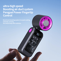 Ventilateur portable pliable Hxtc88 avec logo personnalisé, 2400 mAh, rechargeable par USB, avec cordon de réfrigération