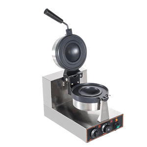 Machine à gaufres ronde en acier inoxydable AK14 1200W <span class=keywords><strong>gaufrier</strong></span> rotatif UFO commercial avec revêtement antiadhésif pour une cuisson uniforme - Product Image 1