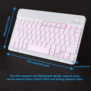 Custom German Layout bluetooth Azerty Keyboard Clavier Sans Fil Backlit Portable Wireless Keyboard for 8 <b>Inch</b> <b>Android</b> <b>Tablet</b> - Product Image 5