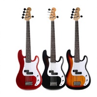 Guitare basse électrique 5 cordes avec corps en paulownia, touche en palissandre, 20 frettes, finition brillante, micro SS