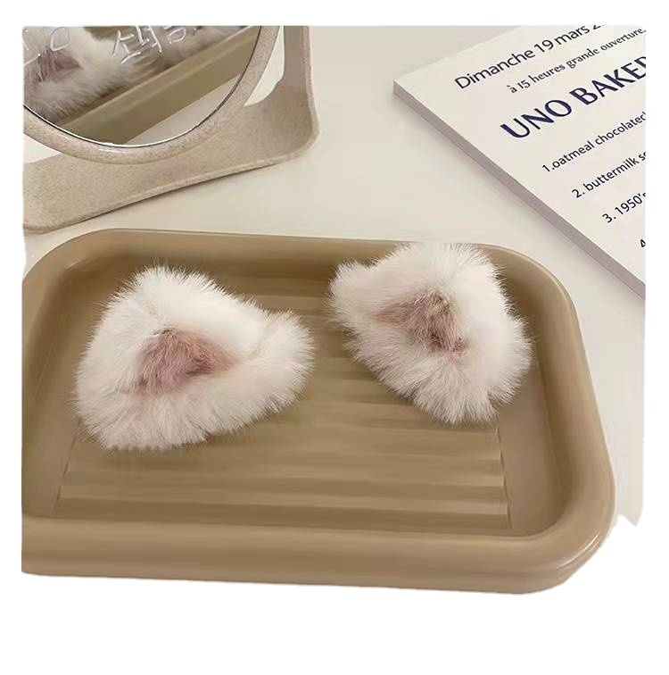 Зимняя шпилька для волос, роскошные меховые шпильки для волос, модная Хрустальная шпилька для волос, Корейская пушистая заколка для волос на заказ, жемчужные заколки для волос, меховая шпилька для волос