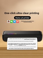 Mini-imprimante thermique portable USB pour papier A4, idéale pour la maison, le bureau et les étudiants, compatible avec batterie rechargeable