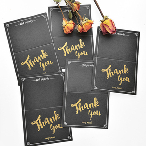 <span class=keywords><strong>Carte</strong></span> <span class=keywords><strong>de</strong></span> remerciement d'anniversaire en feuille d'or personnalisée <span class=keywords><strong>Carte</strong></span> <span class=keywords><strong>de</strong></span> <span class=keywords><strong>voeux</strong></span> imprimée en papier pour petite entreprise Stock - Product Image 2