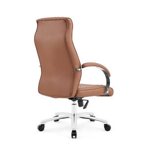 Chaise <span class=keywords><strong>de</strong></span> bureau en cuir <span class=keywords><strong>de</strong></span> personnel brun <span class=keywords><strong>de</strong></span> meubles commerciaux avec des roulettes tournantes sillas <span class=keywords><strong>de</strong></span> oficina - Product Image 2