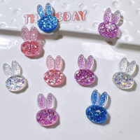 AB-lijm Harspatches Geschilderde materialen Crèmelijm Verf Telefoonhoesje DIY Haarclips Accessoires Glitterpailletten Gefacetted konijn