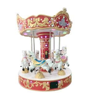 Máquina de Carrusel de Caballitos Mini de 3 Asientos, Operada con Monedas, para Centro de Juegos Infantiles, Juegos para Niños, Entretenimiento en Interiores - Product Image 3