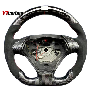 Volant de course personnalisé en fibre de carbone véritable YTcarbon pour Abarth <span class=keywords><strong>Punto</strong></span> 199 <span class=keywords><strong>Evo</strong></span> Bravo Linea Qubo, accessoires intérieurs de voiture - Product Image 1