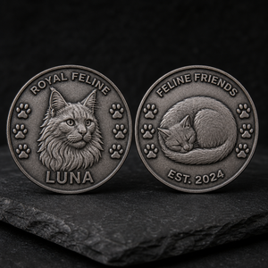 Pièce de monnaie commémorative personnalisée pour les amoureux des chats, sans MOQ, conception gratuite, usine OEM ODM, relief 3D, argent vieilli, souvenir félin - Product Image 1
