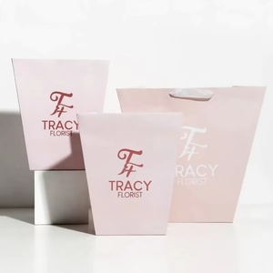 Sacs en papier personnalisés Cadeau Luxe Fournitures pour fleuristes Pour les roses, les bouquets et les fleurs de mariage Avec votre logo Customshopping - Product Image 1
