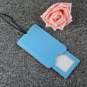 Pu Leather Luggage <b>Tag</b> Suitcases <b>Name</b> Card Travel <b>Tags</b> Labels With Privacy Cover for Baggage Handbag School Suitcase - Product Image 4