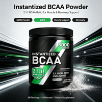 Poudre de BCAA instantanée en marque blanche, 300g, complément sans saveur, soutient la force musculaire et la récupération de l'endurance