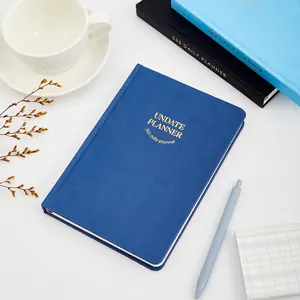 Venta al por mayor planificador semanal sin fecha con logotipo Cuadernos de cuero personalizables 2025 agenda de planificadores diarios de cuero