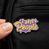 Épinglette en émail souple, broche rétro à lettres bulles, épinglette de revers amusante et motivante, cadeau créatif pour amis