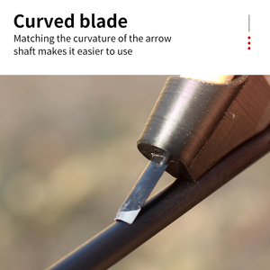 Grattoir à plumes pour tir à l'<span class=keywords><strong>arc</strong></span> SPG, carbone pur mélangé à de la fibre de verre, accessoires de réparation pour ailerons de flèches, élimination des résidus, lame spéciale, outil en <span class=keywords><strong>bois</strong></span> - Product Image 4