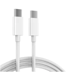 Kabel pengisi daya cepat, kabel Tipe C ke USB C UNTUK Samsung HUAWEI PD 60W + 20W untuk MacBook IPad iphone