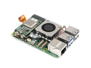 Adaptor PCIe M.2 (E) Waveshare untuk <span class=keywords><strong>Raspberry</strong></span> <span class=keywords><strong>Pi</strong></span> 5, Kompatibel dengan Kipas Pendingin, Ukuran 2242 2230, Protokol NVMe, SSD M.2, Anodised - Product Image 4