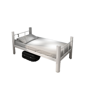 Easy Assemble Heavy Duty Company School Dormitory Small Apartment <b>Single</b> Layer Iron Steel <b>Bed</b> for Children and Adult - Product Image 5
