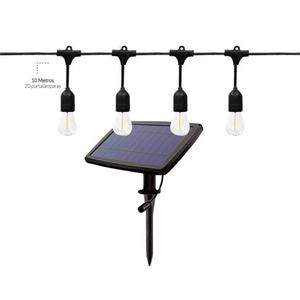 Guirnalda solar - kit de 10 m con 20 portalámparas, IP44, ideal para iluminación exterior, resistente a la intemperie y fácil de instalar. - Product Image 1