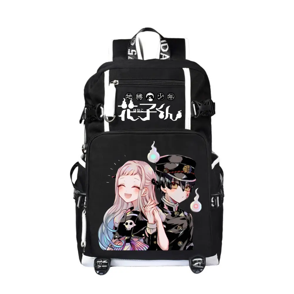 Mochila para meninas do anime hunter x hunter, bolsa para livros, porta usb, carregamento para adolescentes