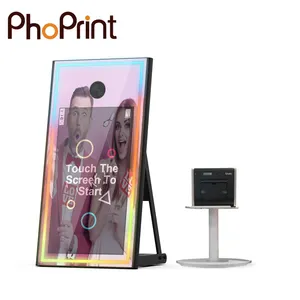 Phoprint 55 inç dokunmatik ekran sihirli ayna Booth fotoğraf kabini Kiosk